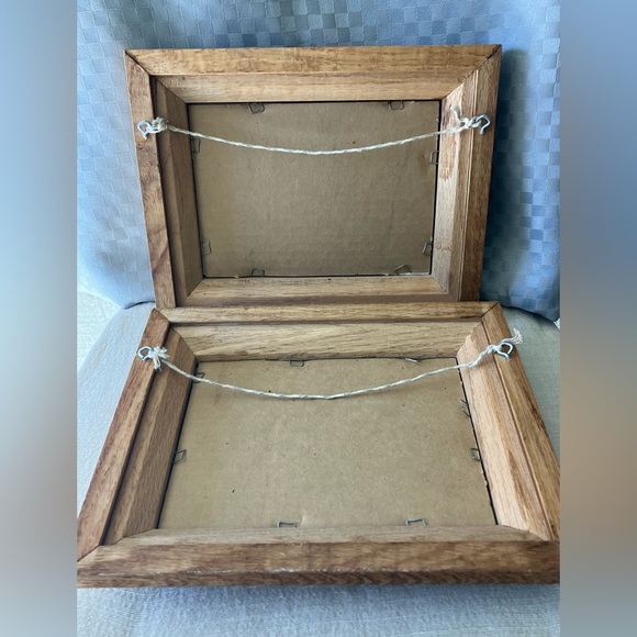 Vintage Wooden Art Framed Prints “Markets” Theme Set of 2 - Picture 7 of 9